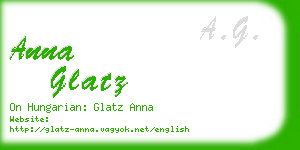 anna glatz business card
